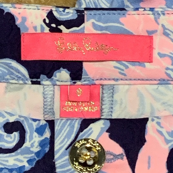 Lilly Pulitzer Kelly High Rise Crop Flare Sz 8 - Picture 7 of 7